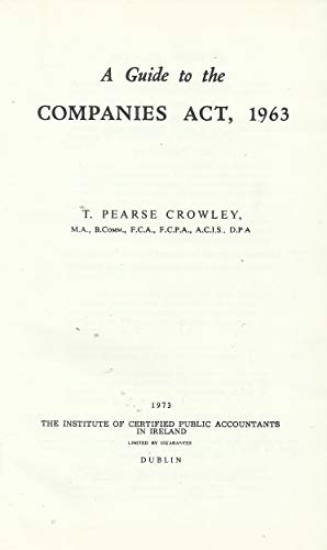 A Guide to the Companies Act, 1963