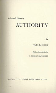 A General Theory of Authority