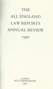 All England Law Reports: Annual Review