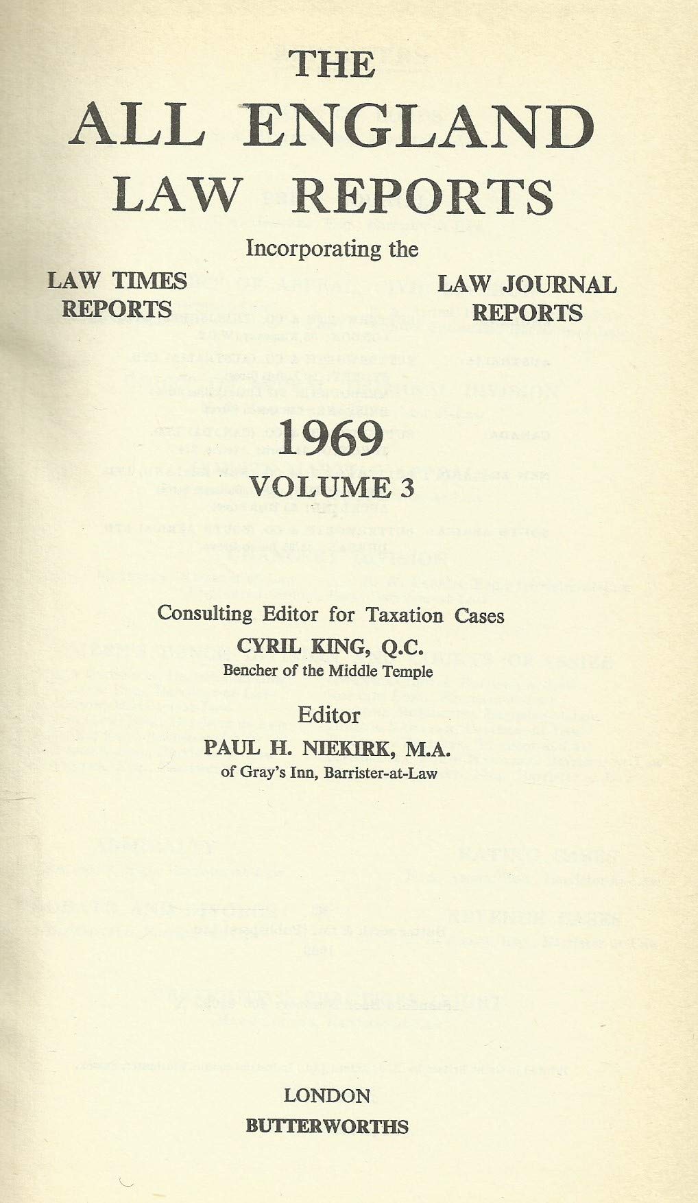 All england law reports: 1969 vol 3