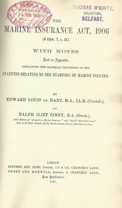 The Marine Insurance Act, 1906 With Notes