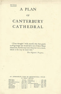 A Plan of Canterbury Cathedral - 8th Edition