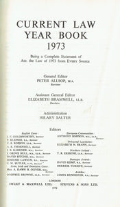 "Current Law" Year Book 1973: w. Citator, 1947-73