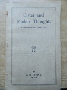 Ulster and modern thought: a philosophy of literature