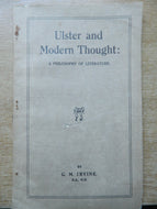 Ulster and modern thought: a philosophy of literature